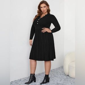 SHEIN - Scallop Trim Pleated Sweater Dress Without Belt - Never Worn - Size 18